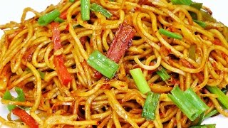 शेजवान नूडल्स  Schezwan Noodles Recipe  Indian Street Food  MadhurasRecipe [upl. by Mosra]