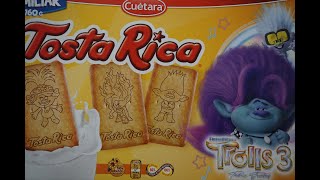 ENSEÑANDO Y JUGANDO AL JUEGO DE LAS GALLETAS TOSTARICA TROLLS [upl. by Ettelloc]