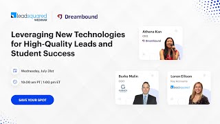 Leveraging New Technologies for HighQuality Leads and Student Success [upl. by Eissim662]