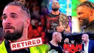 Seth Rollins 😨 Retired On Raw WWE The Rock Vs Triple H Official  Smackdown Roman Reings Return [upl. by Karia290]