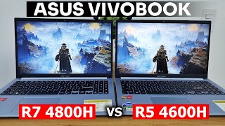 Asus Vivobook Ryzen 7 4800H vs Ryzen 5 4600H  A diferença em JOGOS é grande [upl. by Oruam]