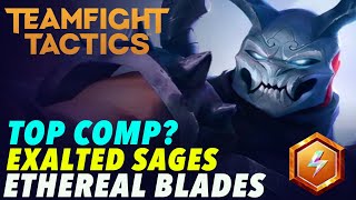 Best hyper roll comp Ethereal Blades Shen carry  Exalted Sages  Teamfight Tactics TFT Set 11 [upl. by Aiuoqes]