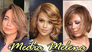 ✔️Cortes de Cabello MUJER 2024 ✂️ MEDIA MELENA 💇‍♀️Para todo Tipo de Cabello Los más Famosos 👌 [upl. by Wollis]