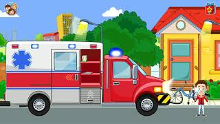 My Town Fire station Rescue  rescue operation for children who had an accidentGameplay for kids2 [upl. by Sarah]