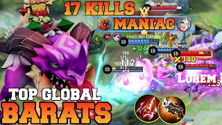 Barats Revamp Almost Savage in Just 2 Minutes  MLBB Barats Best Build 2023 Gameplay Top 1 Global [upl. by Dnomed861]