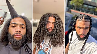 3 Braided Hairstyles For Men  Two Strand Twists x Stitch Braids [upl. by Koehler]