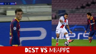 DEST vs Mbappe ● Sergino Dest Shows EXCELLENT SKILLS Against MONSTER Kylian Mabappe [upl. by Mika]