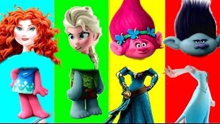 Wrong Heads Disney Princess Trolls Movie Mean Bergen Chef Family Prank Compilation [upl. by Leksehcey]