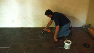 SnapStone Porcelain Tile Installation  Grouting Tile [upl. by Odnavres]