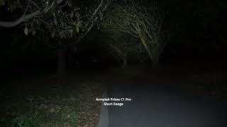 Armytek Prime C1 Pro Beamshot down a dark path [upl. by Moise]