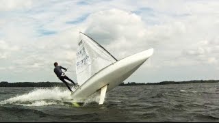 HIGH WIND CONTENDER SKIFF SAILING  GER 2355 DAVID SCHAFFT  Selent [upl. by Nallek]