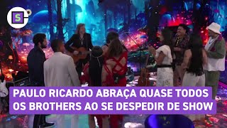 BBB 24 Paulo Ricardo abraça quase todos os brothers ao se despedir de show [upl. by Airehtfele780]