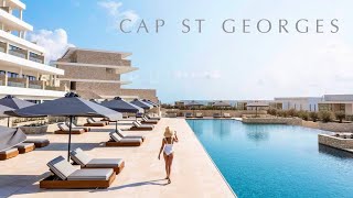 CAP ST GEORGES HOTEL  5star beach resort in Cyprus full tour in 4K [upl. by Names]