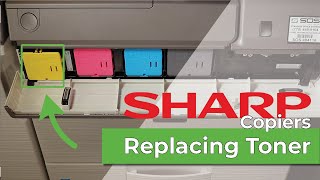 Replacing Toner in a Sharp Copier [upl. by Ennairod105]