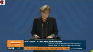 Merkels Ansprache zum Terroranschlag in Berlin [upl. by Slifka]