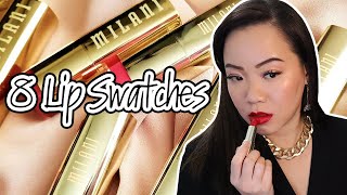 Milani Color Statement Lipstick Lip Swatches amp Review 💋 Underrated Makeup  AnnieKoyo [upl. by Ialohcin]