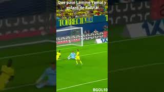 Que pase Lamine Yamal y golazo de Rafiña bgol10 lamineyamal barcelonafc rafiña [upl. by Neeruan499]