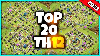 New Exclusive TH12 BASE WARTROPHY Base Link 2023 Top20 Clash of Clans  Town Hall 12 Trophy Base [upl. by Mackie]