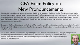 2015 CPA Exam Changes FAR AUD REG BEC [upl. by Kaufmann]