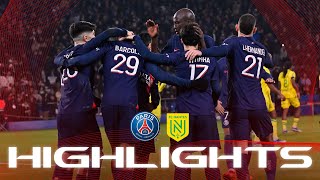 HIGHLIGHTS  PSG 21 NANTES ⚽️ BARCOLA amp KOLO MUANI  PSGFCN [upl. by Norraj]