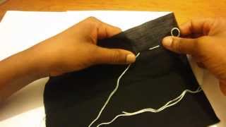 How to Baste Stitch  Tacking Stitch  Beginners Hand Sewing amp Embroidery DIY [upl. by Aiuqram221]