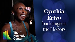 Cynthia Erivo backstage at the 46th Kennedy Center Honors 2023 [upl. by Doownyl]