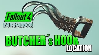 Fallout 4 Far Harbor  New Melee Weapon the BUTCHERS HOOK Location [upl. by Rasla]