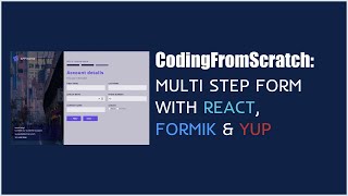 Multi step form with React Formik and Yup [upl. by Trilly]