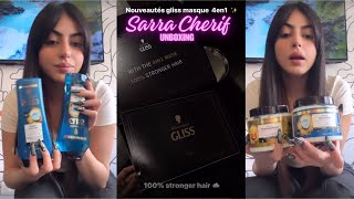 Unboxing Schwarzkopf Gliss Hair Repair Mask Sarra Cherif Makeup Tutorial سارة الشريف [upl. by Strickland]