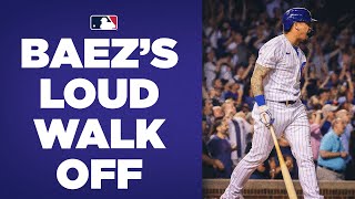 Javy Báez PUMPED after blasting Cubs walkoff hit vs Reds [upl. by Leelaj]