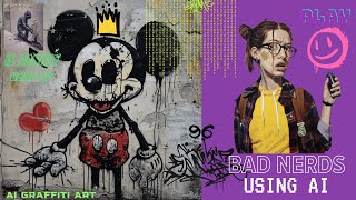 5 BAD NERDS USING AI AI Graffiti Art [upl. by Kiehl]