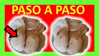 PAN ARABE COMO SE HACEPAN DE PITA RECETA ORIGINALPAN PITA ARABE RECETA ORIGINAL😱🍲🔥❤️ [upl. by Adliwa]