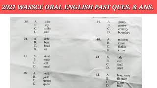 2021 WASSCE ORAL ENGLISH PAST QUESTIONS AND ANSWERS [upl. by Mcmath]