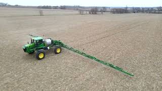 John Deere 4030 Sprayer w 120ft Boom [upl. by Yenffad]