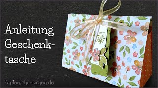 Anleitung Geschenktasche basteln aus Papier  Geschenktüte falten [upl. by Yanat]