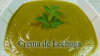 Crema de Lechuga  Receta rica fácil y saludable [upl. by Callean]