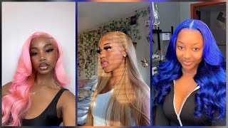 Wig Install Compilations  Frontal and Closure Color Instals of 2022 [upl. by Ivz]