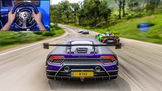 Lamborghini Huracán Performante  Goliath Race  Forza Horizon 5  Steering Wheel Gameplay [upl. by Fabron]