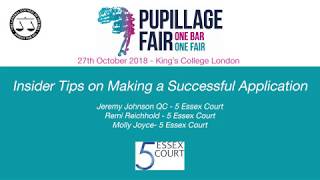 Bar Council Pupillage Fair 2018 Insider Tips on Making a Successful Application [upl. by Ysnat433]