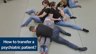 Patient restraint tool to transfer patient to the seclusion room in psychiatric unit [upl. by Ititrefen]