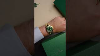 Rolex Daytona Yellow Gold Green Dial quotJohn Mayerquot Watch 116508 l SwissWatchExpo [upl. by Eyr]