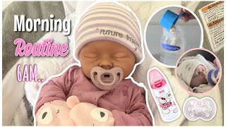 My Morning Routine WSilicone BabyReborns World [upl. by Thesda]