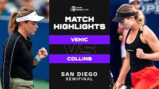 Donna Vekic vs Danielle Collins  2022 San Diego Semifinal  WTA Match Highlights [upl. by Jacky]