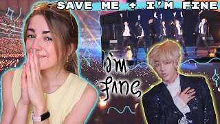 Save Me  Im Fine LIVE im not fine  BTS reaction [upl. by Nahsez375]