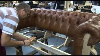 Timeless Chesterfield Sofa being made in our workshop [upl. by Jopa]