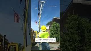 Vermont Utility Company Rescues Crow Stuck in Kite String Shorts [upl. by Bergstein]