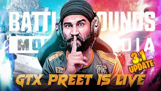 30 KILLS in 31 UPDATE  BGMI LIVE  GTXPREET PUBG LIVE [upl. by Yemorej39]