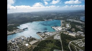 Naval Base Guam is a strategic US naval base located on Apra Harbor Guam Pacific Ocean [upl. by Selin]