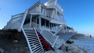 Storm surge flooding cause major home damage in North Shore town [upl. by Cost]