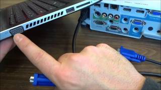 How To Connect A Projector To A Laptop With A VGA Cable [upl. by Nadnal742]